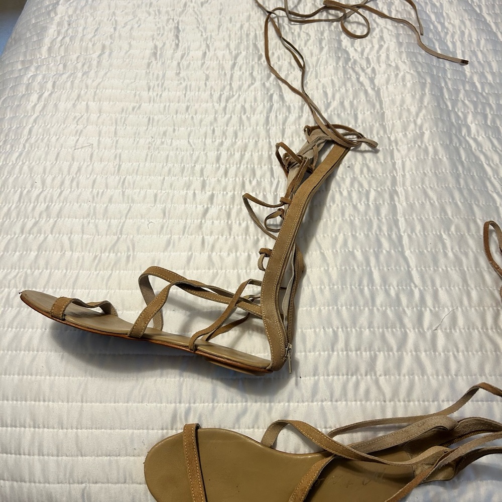 Matisse Brown Lace-Up Sandals